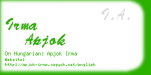 irma apjok business card